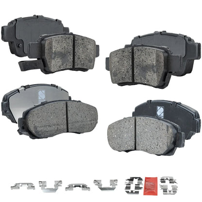 Set of 4 Ceramic Brake Pads for Honda Odyssey (2005–2010)