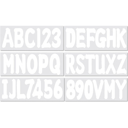 Boat Registration Sticker Decals A-Z & 0-9 Numbers