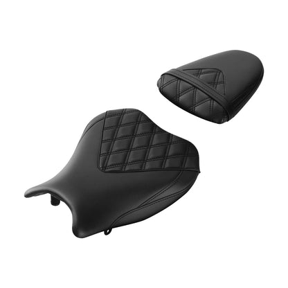 Seats in Black for Suzuki GSXR1000 (2017 to 2024) - Driver & Passenger