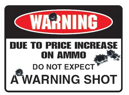 WARNING Man Cave Sign for Gun Shot (Plastic)