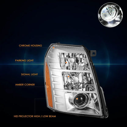 Projector Headlight HID for Cadillac Escalade 2007–2009