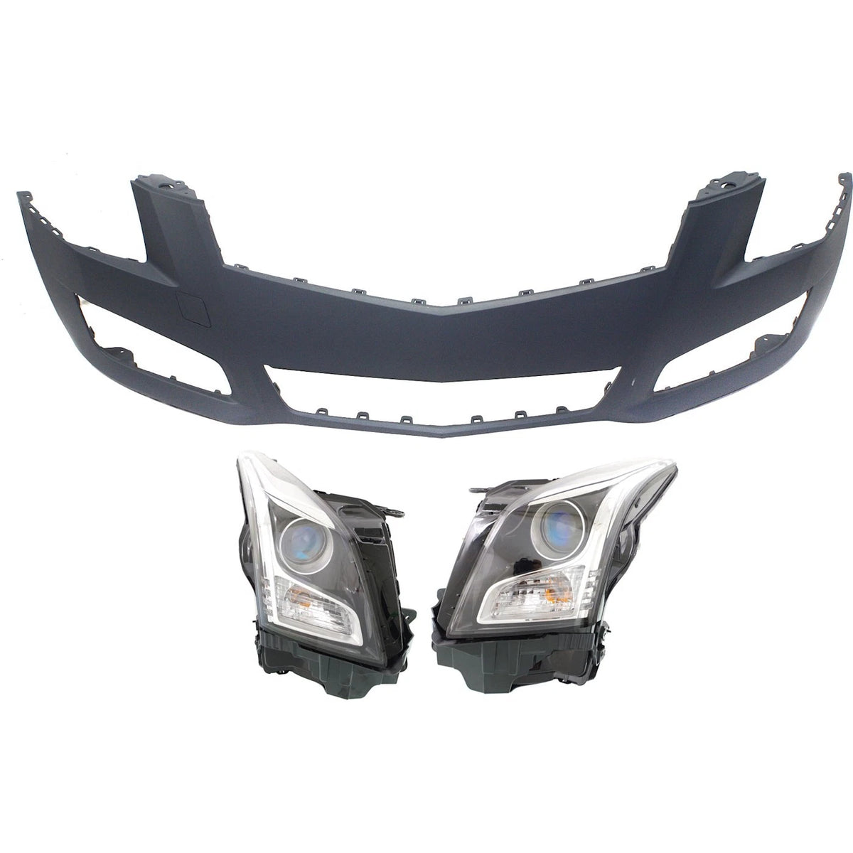 Headlight Kit for Cadillac ATS (2013–2014) - Driver & Passenger Side, Clear Lens