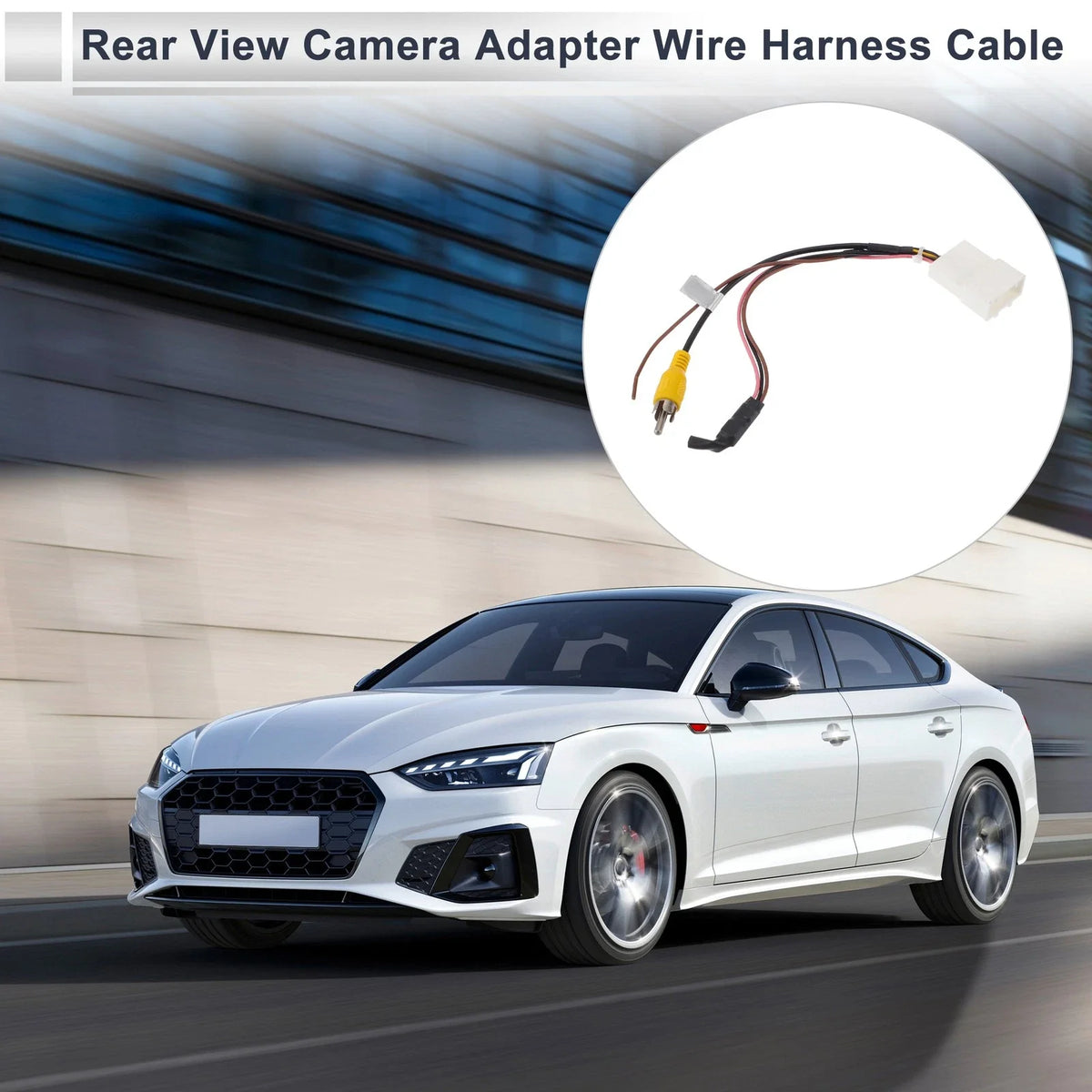Rear View Camera Adapter Wire Harness Cable for Hyundai (RCA 5 Pin)