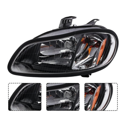 Pair of Headlight Assemblies w/ Bulbs for Freightliner M2 2002-2018