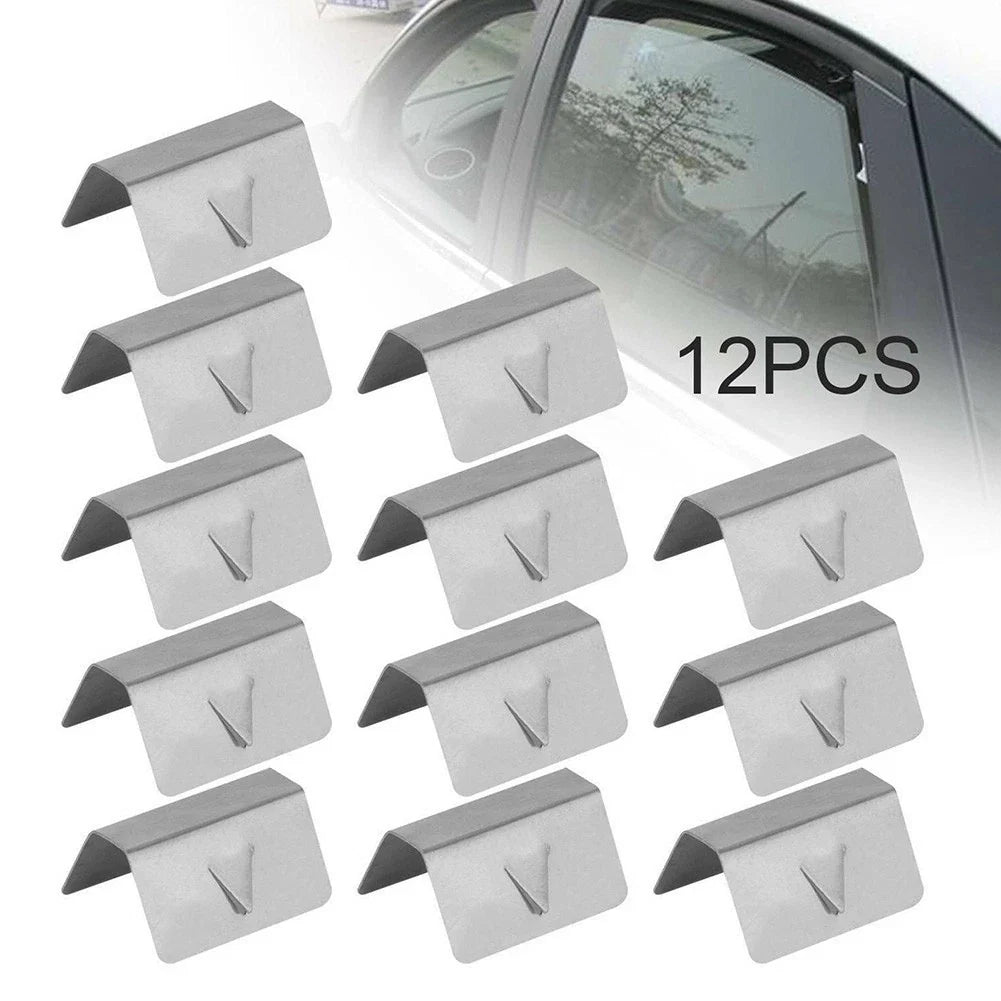12PCS Wind Deflectors Channel Clips for Universal Fit