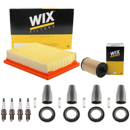 4 Spark Plugs & Coil Boots Tune Up Kit for Chevrolet Sonic (2012-2020)