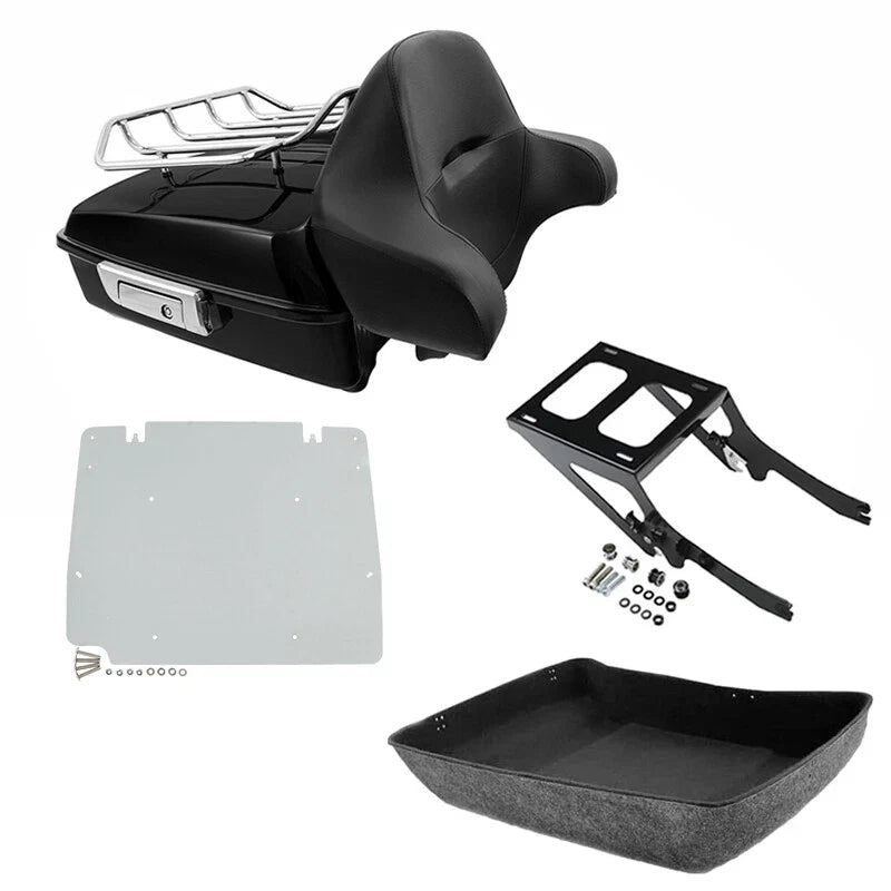 Chopped Trunk Backrest Rack Mount Plate for Harley Heritage Classic 2018-2026