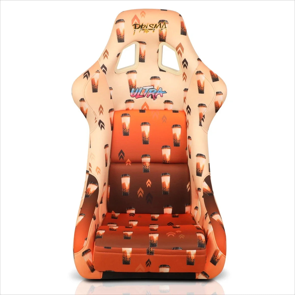 NRG FRP-302-BOBA Brown Sugar Boba Print Fixed Back Racing Seat for Universal