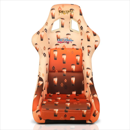 NRG FRP-302-BOBA Brown Sugar Boba Print Fixed Back Racing Seat for Universal