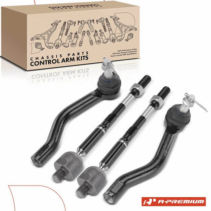 Set of 4 Front Inner Outer Tie Rods for Nissan Pathfinder (2013–2020)