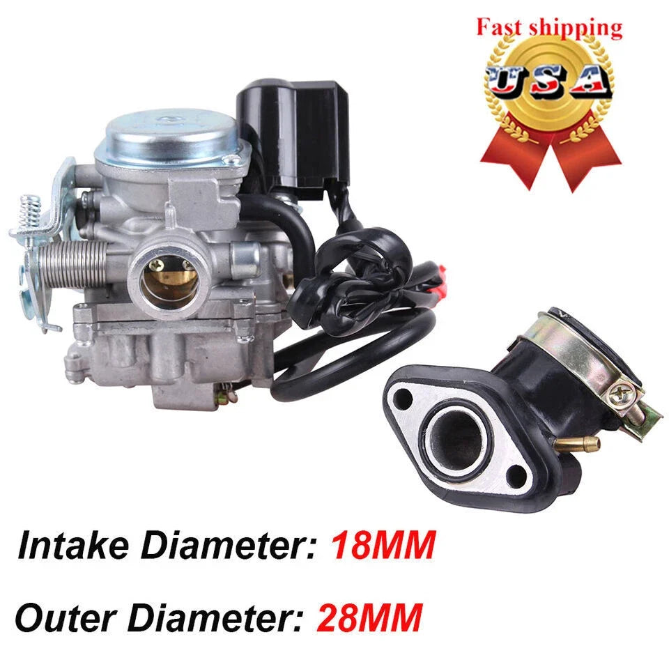Carburetor 18mm for Sunl Roketa JCL Taotao Baja 49cc 50cc GY6 Scooter Moped