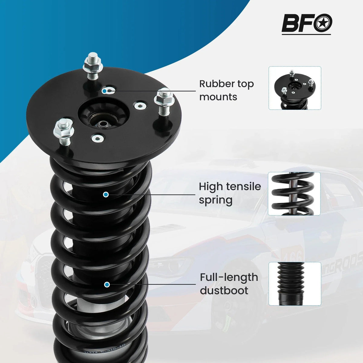 Front Lift Nitrogen Struts 6" for Ford F-150 4WD (2014–2023) - Set of 2