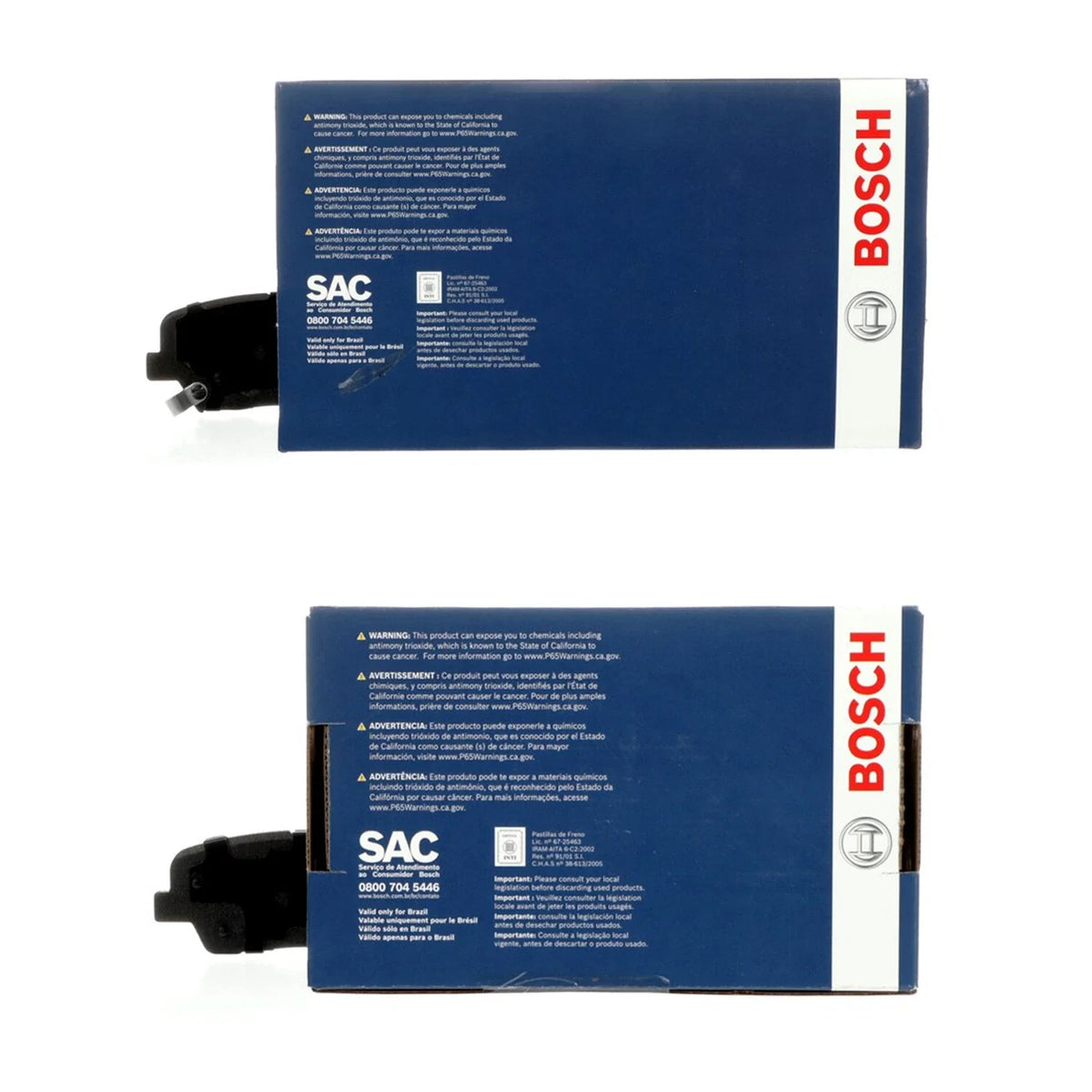 Set of 4 Bosch Blue Ceramic Disc Brake Pads for Hyundai Santa Fe Sport (2013–2019)