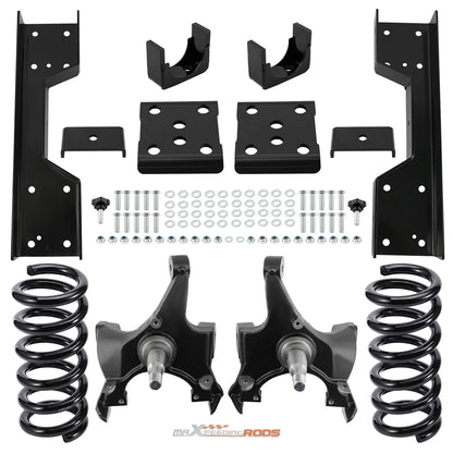 Lowering Coils and Spindles 4" Front 6" Rear for 2WD GMC Sierra C1500 (88-98)
