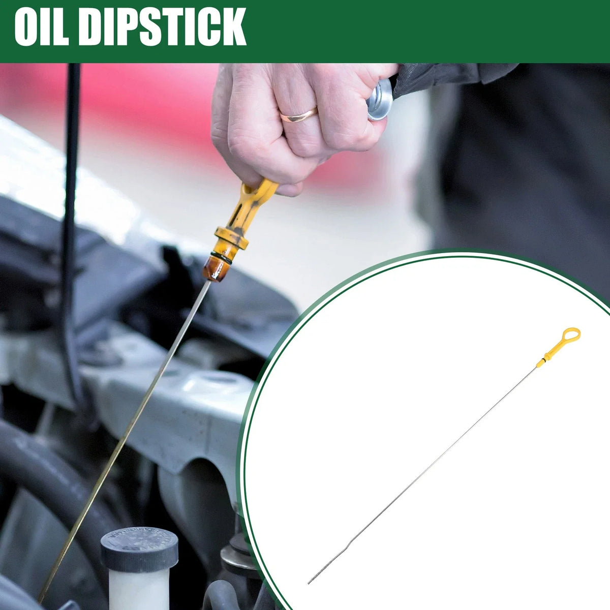 Engine Oil Dipstick Indicator for Mazda Miata (1999–2005) Metal Plastic Yellow