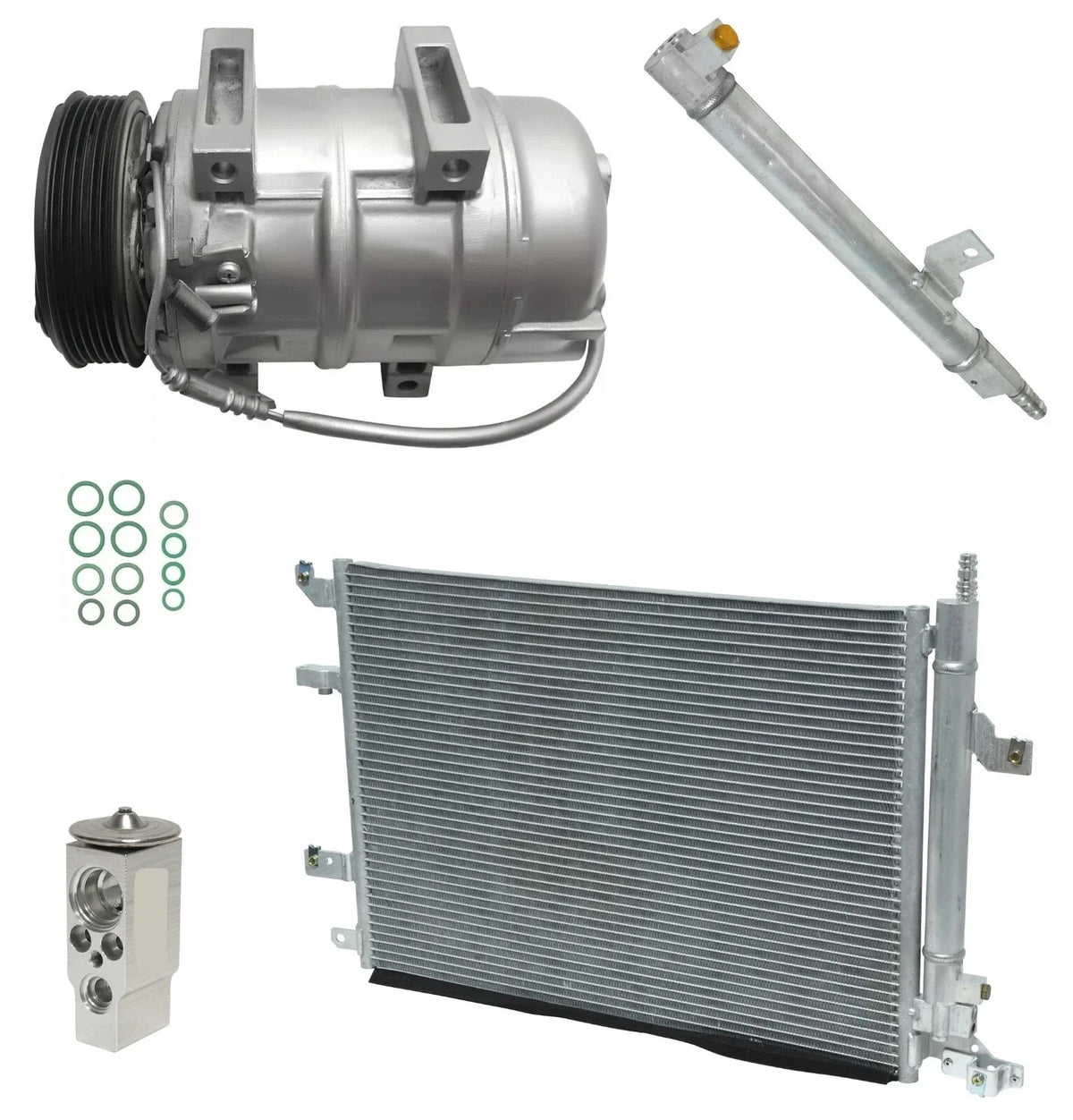 A C Compressor Kit With Condenser for Volvo V70 2.4L Turbo (2007–2007)