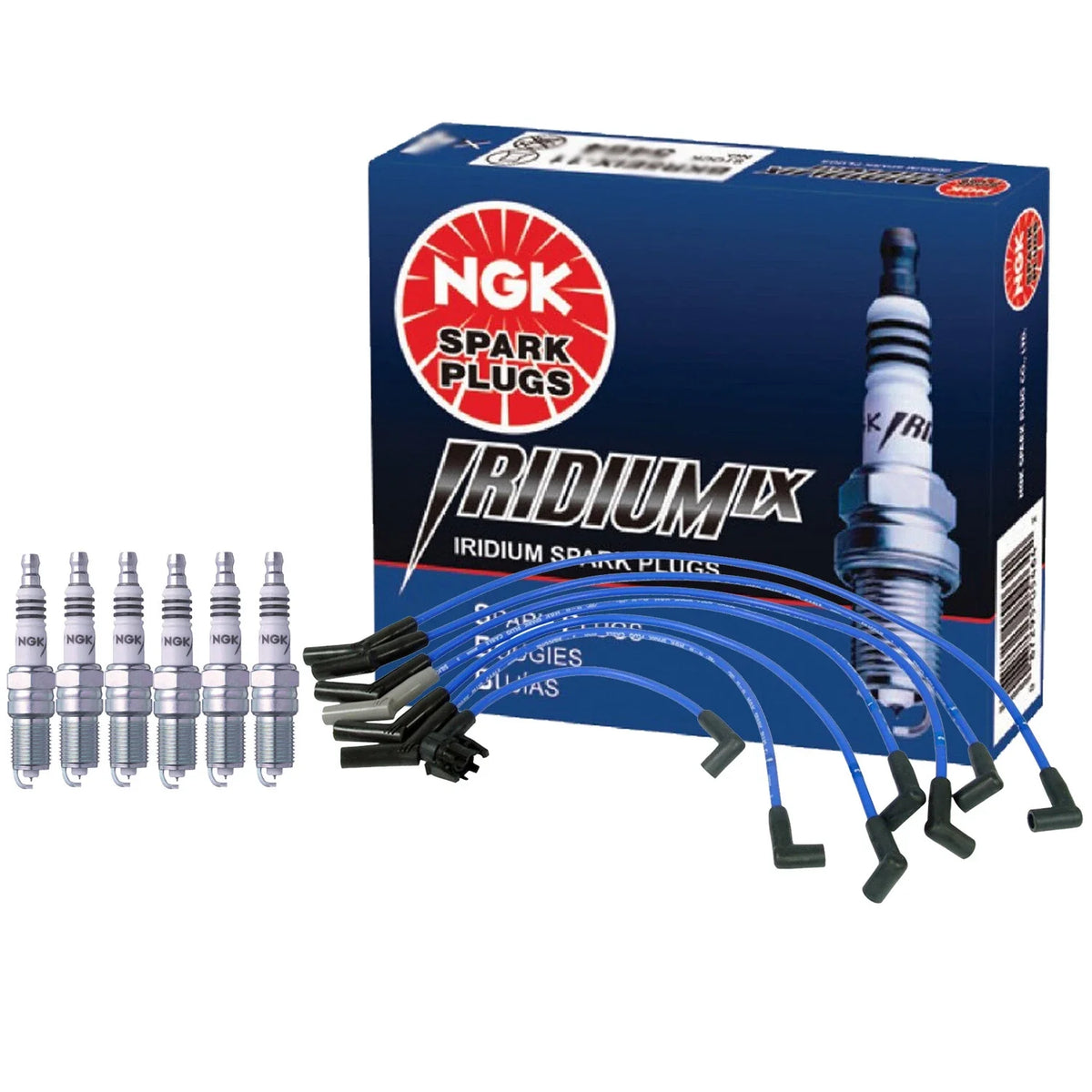 Set of 6 NGK Iridium IX Spark Plugs for Ford Mazda Mercury 3.0 V6 (1990–2009)