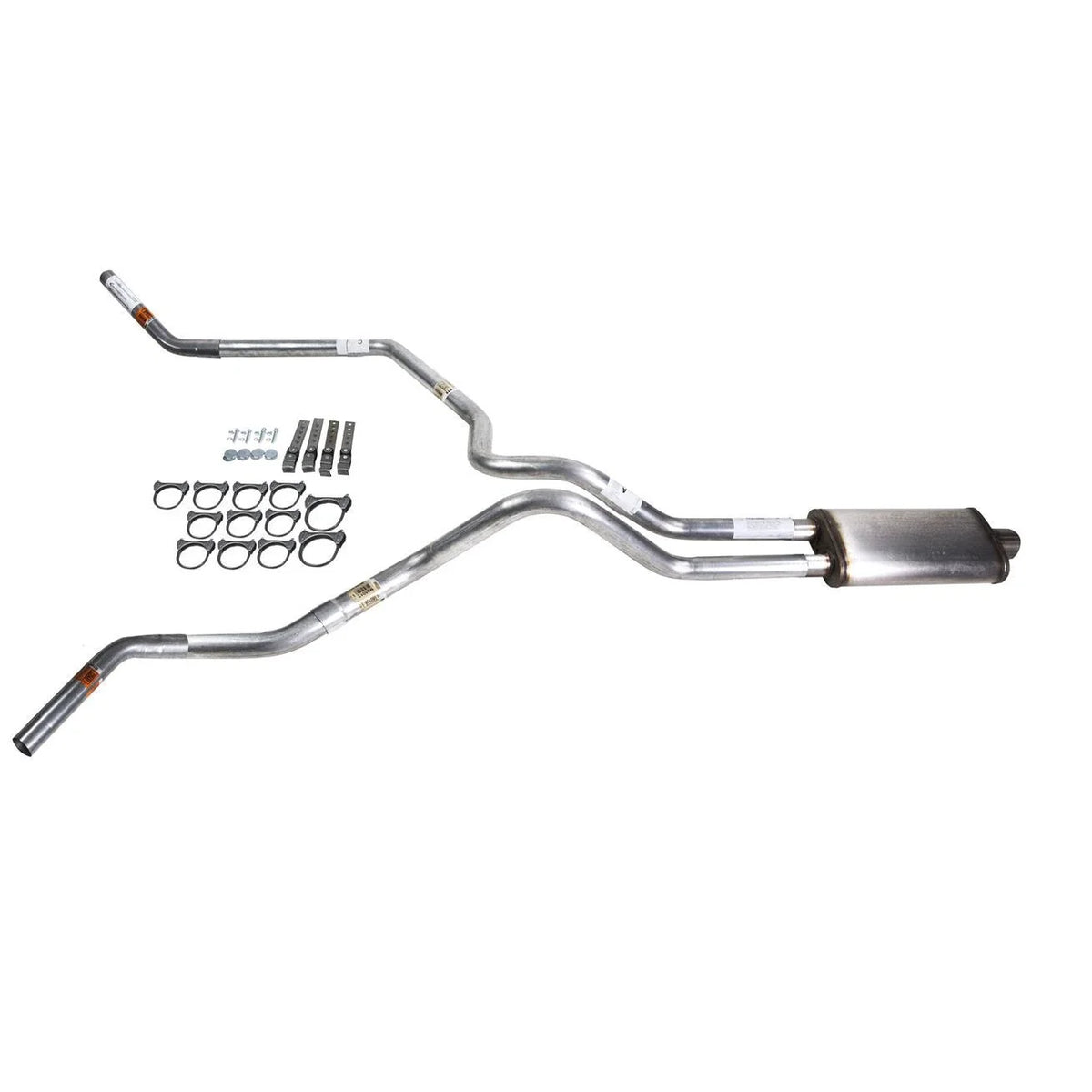 Dual Exhaust Pipe for Tundra (2000–2007) - 2.5" Stainless Muffler, Corner Exit