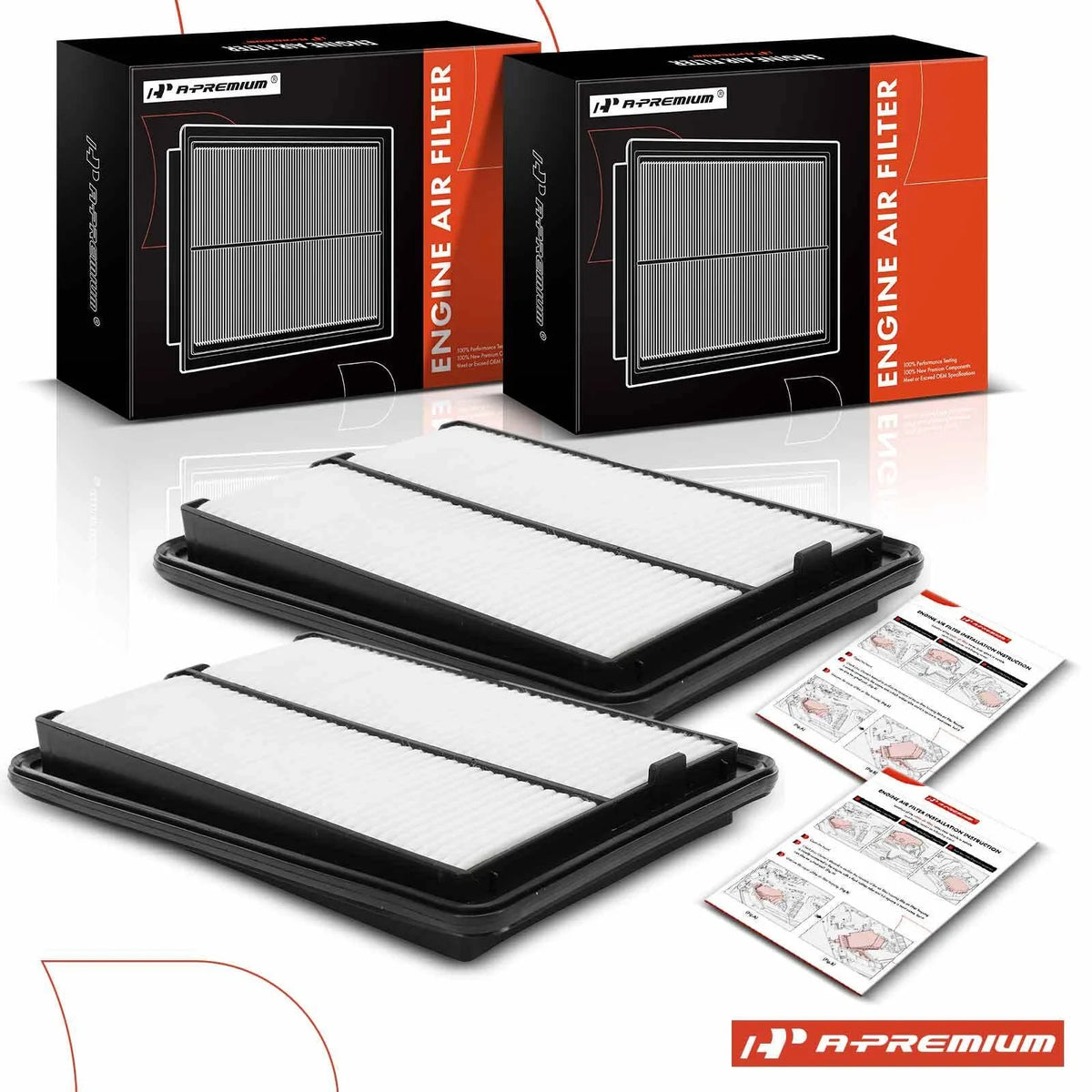 2X Engine Air Filter for Nissan Rogue/Rogue Sport/Qashqai (2014–2020)