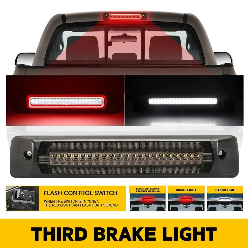 3rd Brake Light with Flash, Smoked LED for 2015-2023 GMC Canyon