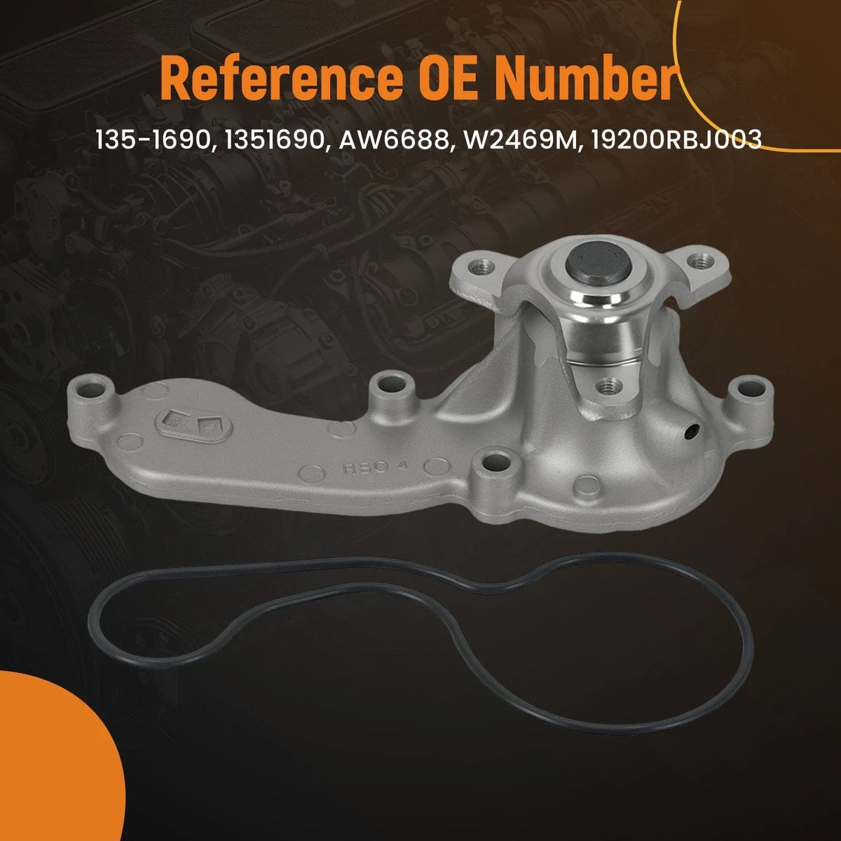 Belt Driven Water Pump for Insight 1.3L, CR-Z 1.5L (2010-2016)