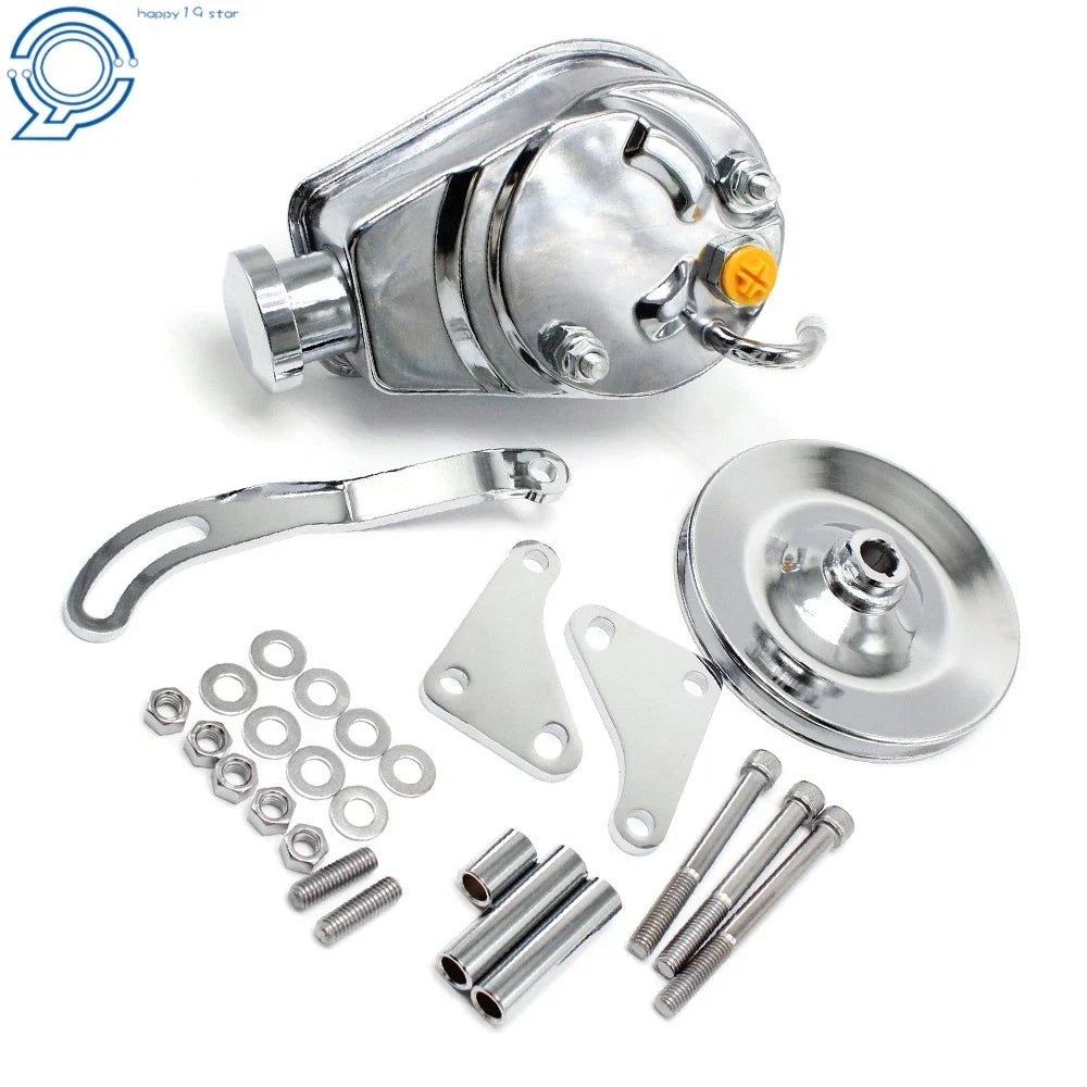 Power Steering Pump Kit with Bracket and Pulley for Chevy SBC (350, 305)