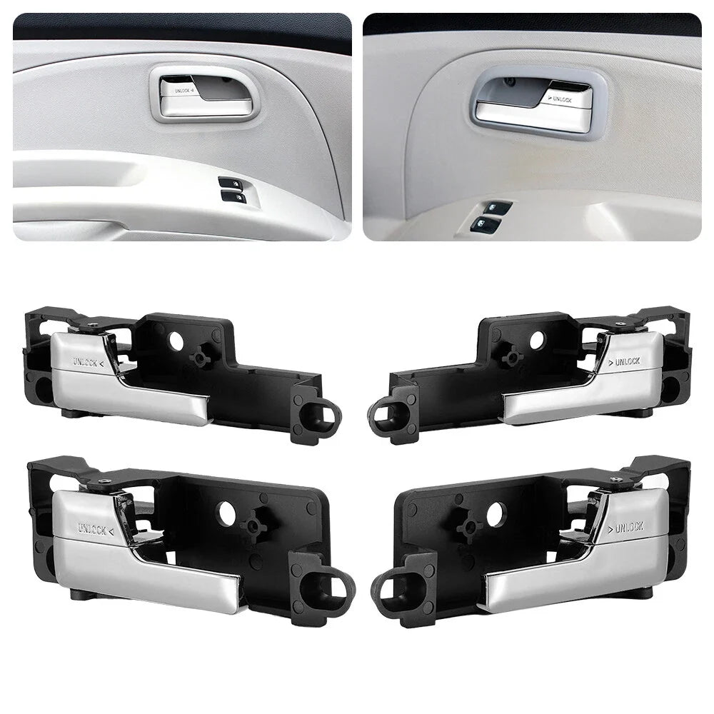 Inner Door Handle Set (4) for Ford Fusion 2006-2012 - Chrome Finish