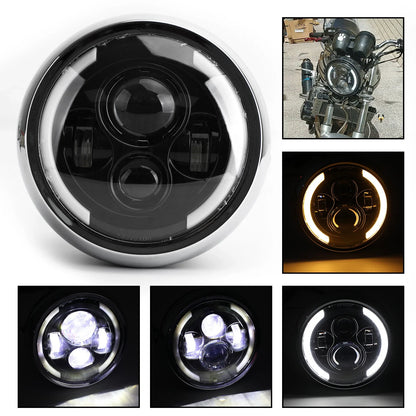 7'' Harley Dyna LED Headlight for Bobber and Cafe Racer