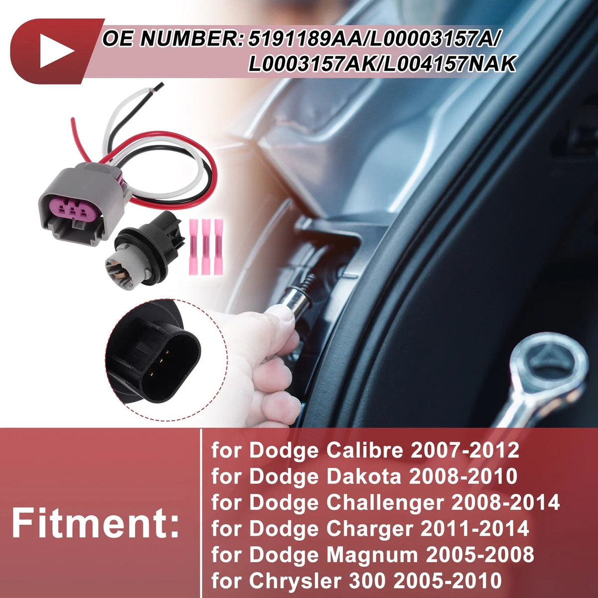 Turn Signal Light Socket Wiring for Dodge Calibre (2007–2012) No. 5191189AA