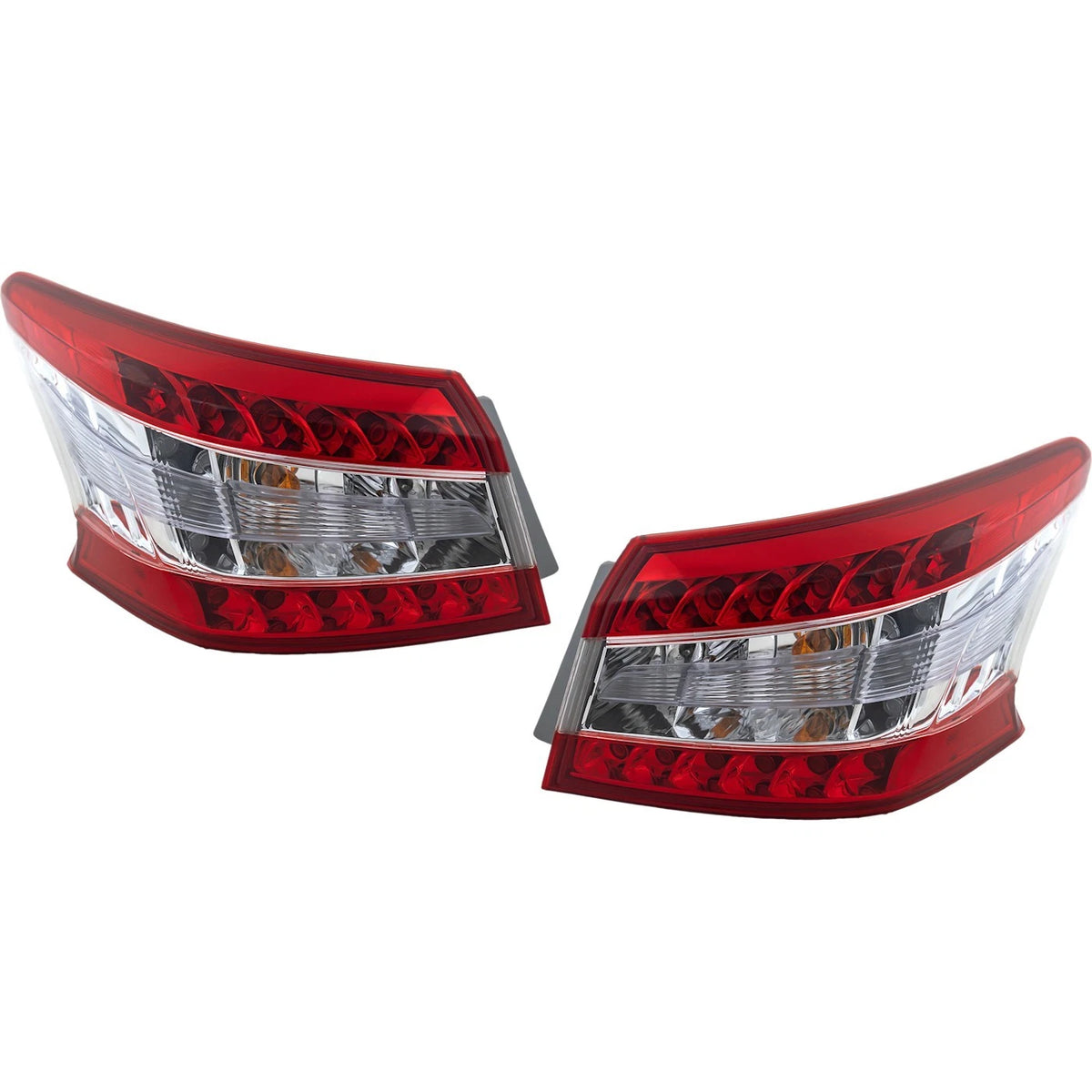 Halogen Tail Light Set for Nissan Sentra (2013–2015) Outer Clear/Red 2Pcs
