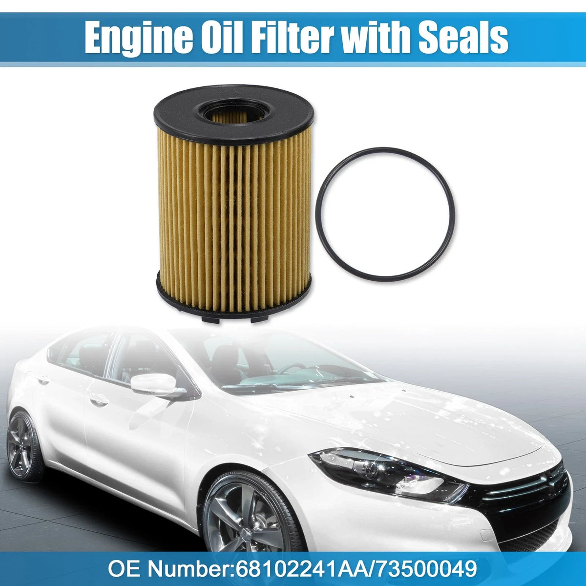 Engine Oil Filter with Seals No. 68102241AA/73500049 for KIA II 1.3L (2008–2018)