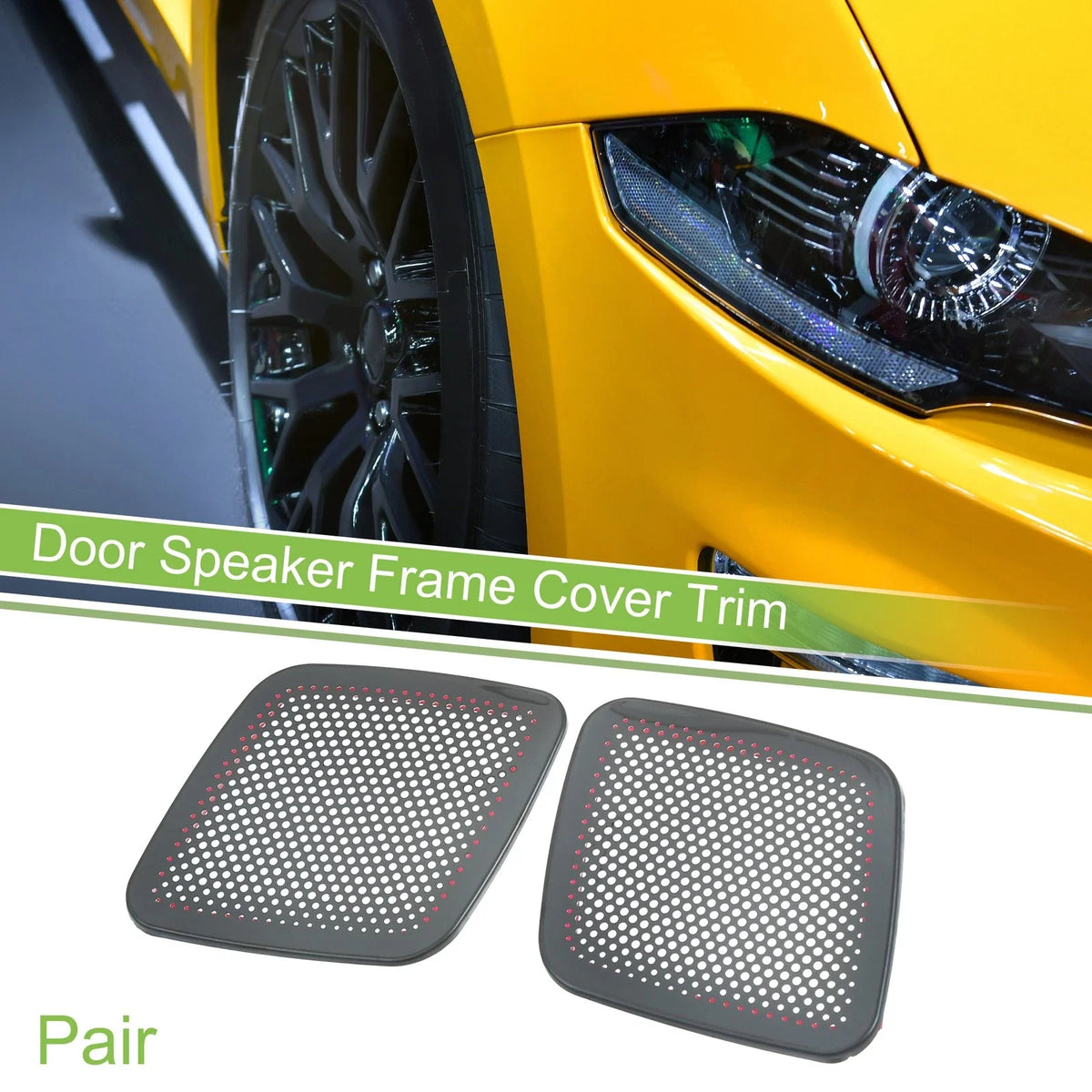 Pair Rear Door Speaker Frame Covers for Ford Mustang (2021–2023)