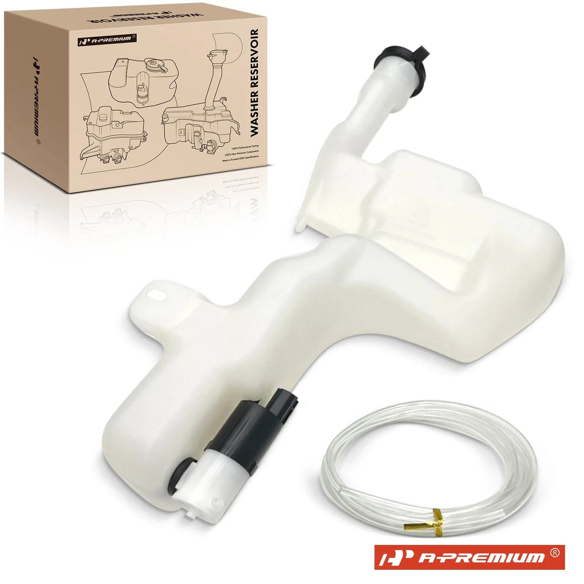 Windshield Washer Reservoir with Pump and Cap for Ford Fiesta (2011–2019)