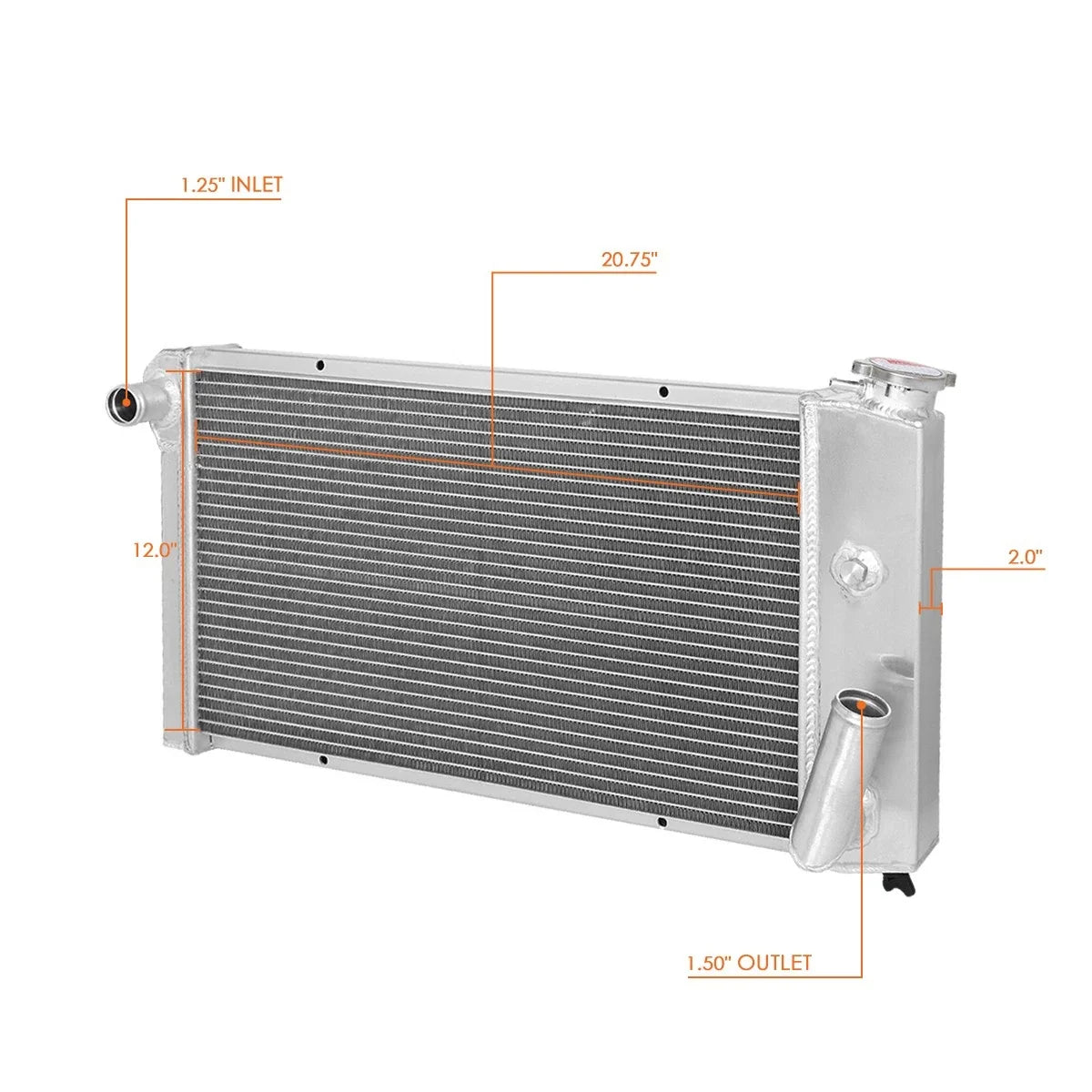 Radiator 3-Row Aluminum for Pontiac Astre / Chevy Vega (1971-1977)