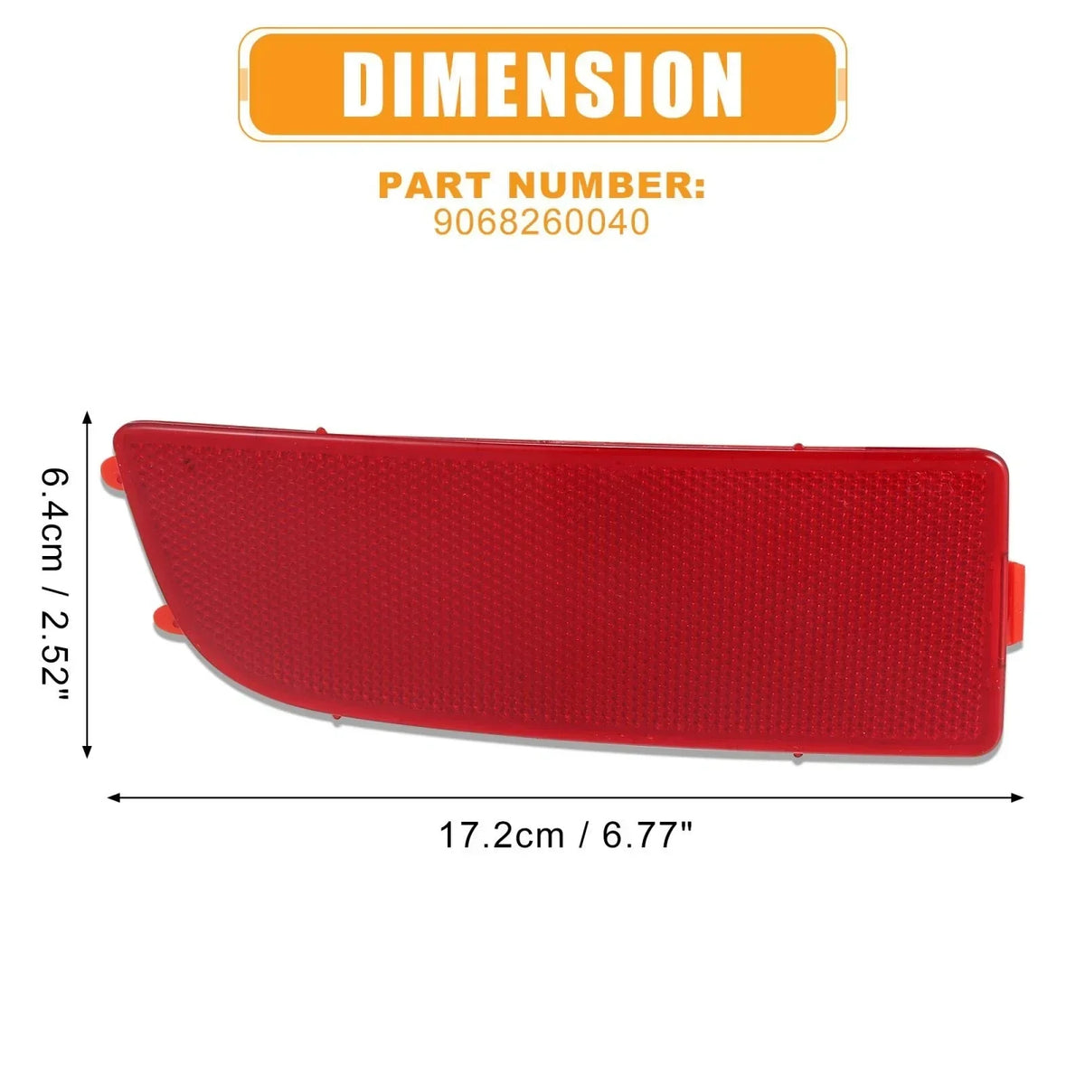 Bumper Reflector Front Left for Mercedes-Benz Sprinter 250 350 (2006-2016)