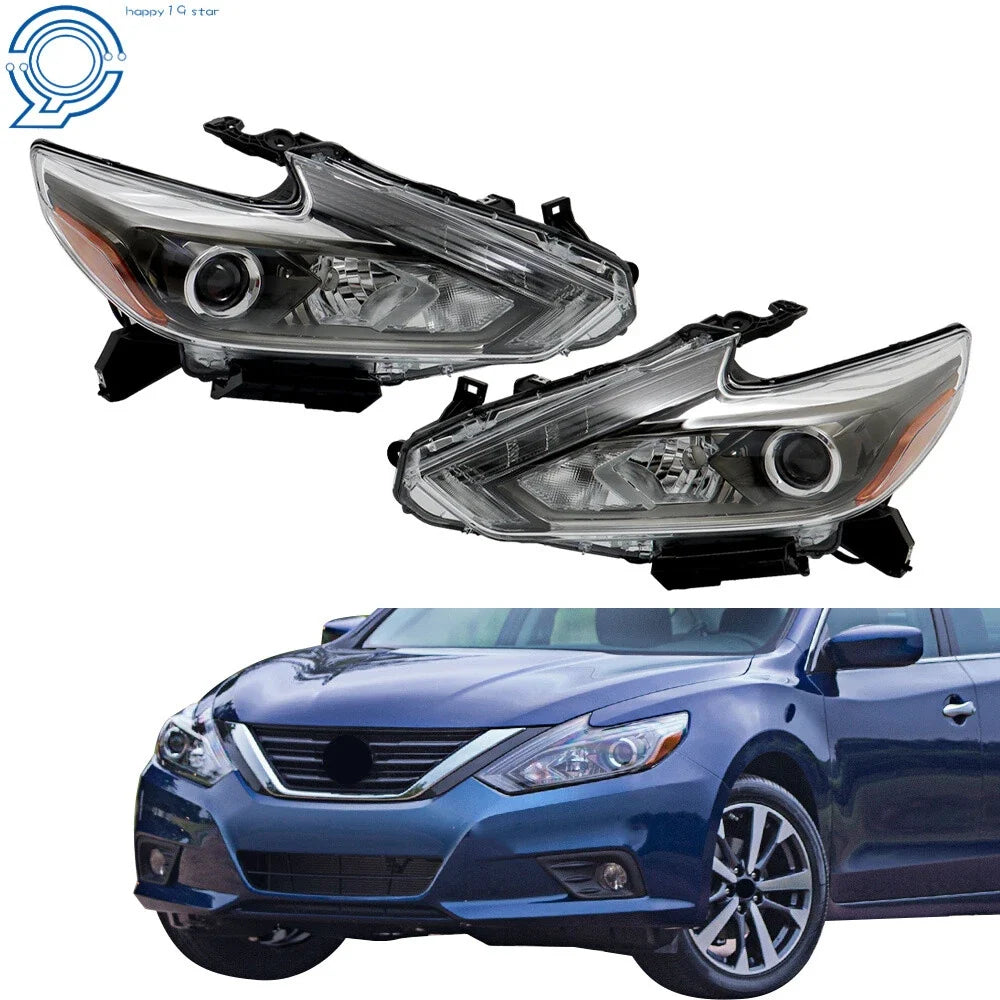 LED Headlights Assembly for Nissan Altima (2016–2018) Chrome Left+Right