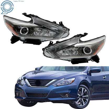 LED Headlights Assembly for Nissan Altima (2016–2018) Chrome Left+Right