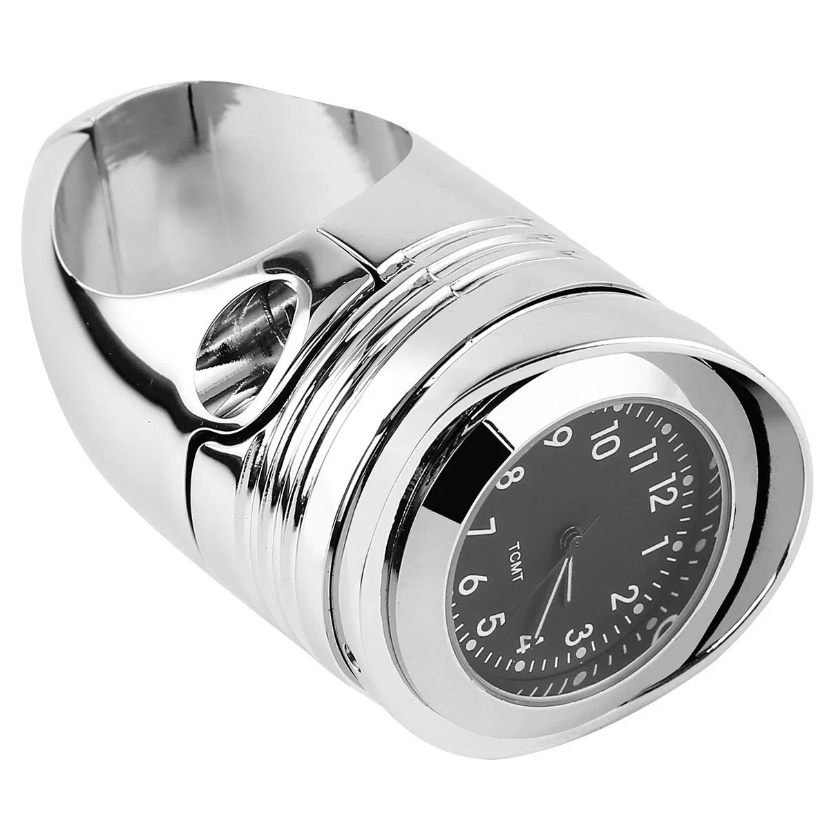 Chrome Handlebar Mount Clamp Clock for Harley Dyna (1991–2023)