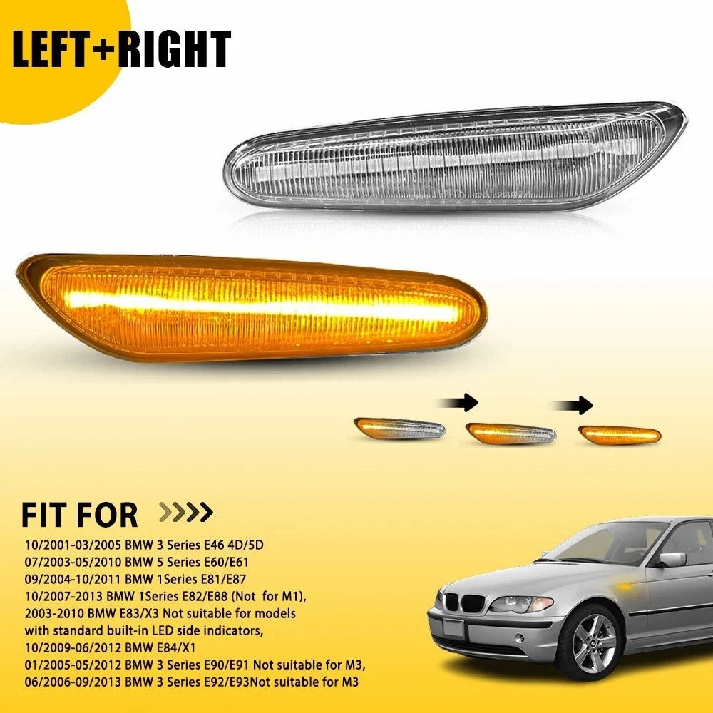 Dynamic Amber Side Marker Signal Light for BMW 3 Series (E90–E93)
