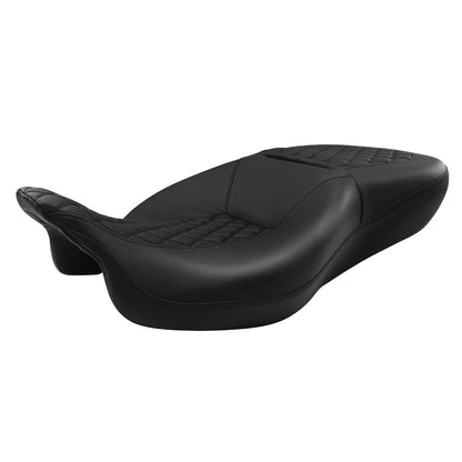 Driver Passenger Seat in Black for Harley Street Glide 2009-2023