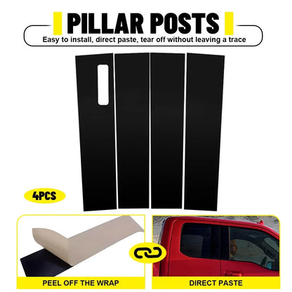 2015-2023 Ford F150 Gloss Black Pillar Post Covers