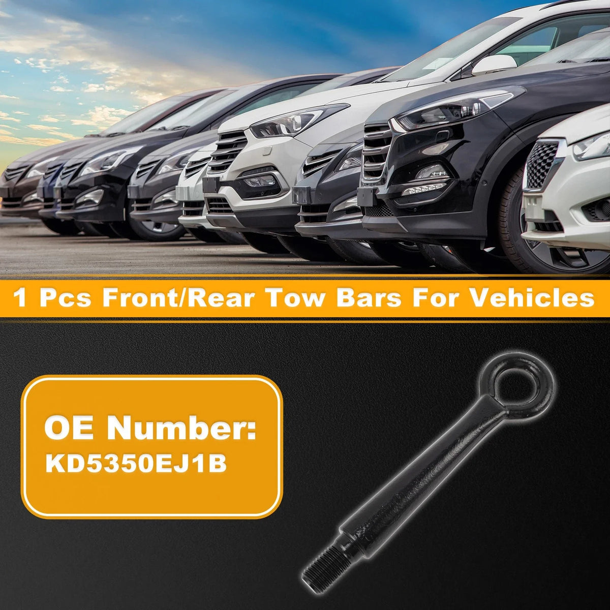 Tow Bars for Mazda 3 (2016–2024) Front/Rear Tow Hook Metal Black