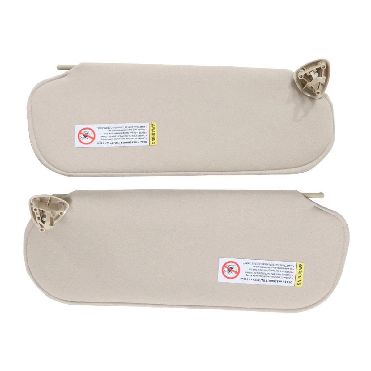 Pair of Beige Sun Visors for GMC Chevy Savana Express 2003-2019