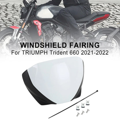 Windshield Fairing Deflector - White for Trident 660 (2021–Present)