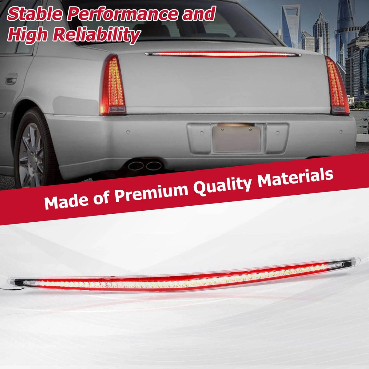 Third Tail Brake Light - Full LED Chrome for Cadillac DTS 2006-2011