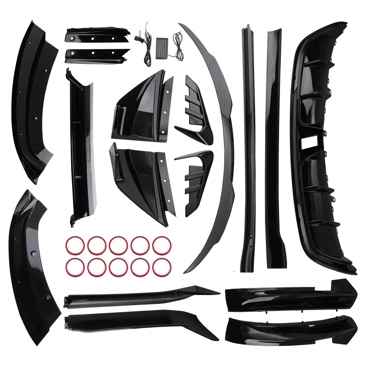 Full Body Kit: Skirts, Rear Diffuser, Front Lip, Spoiler for Tesla Model 3