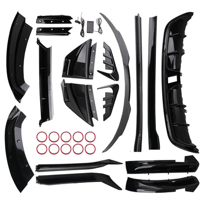 Full Body Kit: Skirts, Rear Diffuser, Front Lip, Spoiler for Tesla Model 3