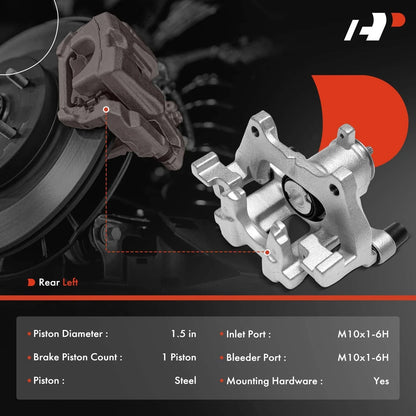 Rear Left Brake Caliper Assembly with Bracket for 2018 Honda Accord