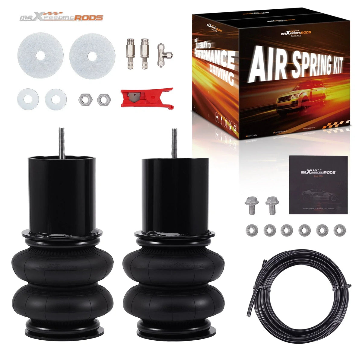 2X Air Spring Bags Mounting Brackets for Chevy Impala Bel Air (1965–1970)
