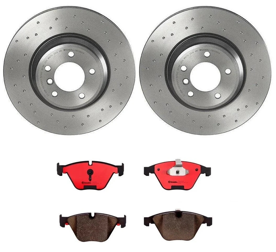 Brembo Front Brake Kit 348mm Drilled Rotors Ceramic Pads for BMW E84 E90 E92 E93 (2007–2013)